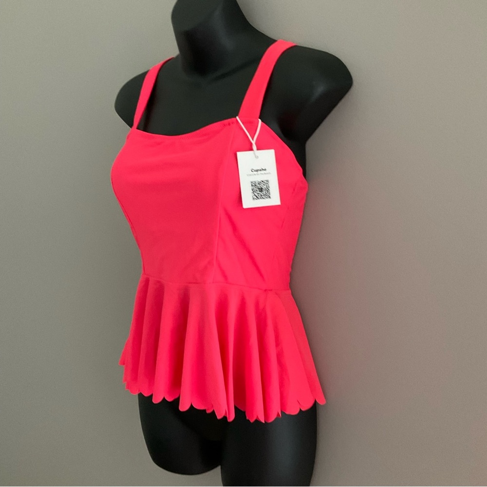 Cupshe, NWT, size L, coral swim top - Picture 3 of 6